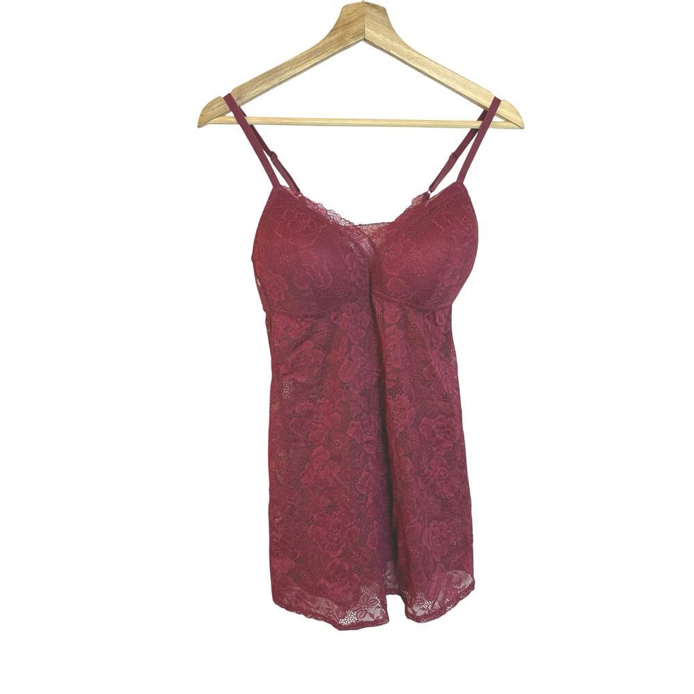 Auden Intimates Sleepwear Auden Red Lace Babydoll Padded M